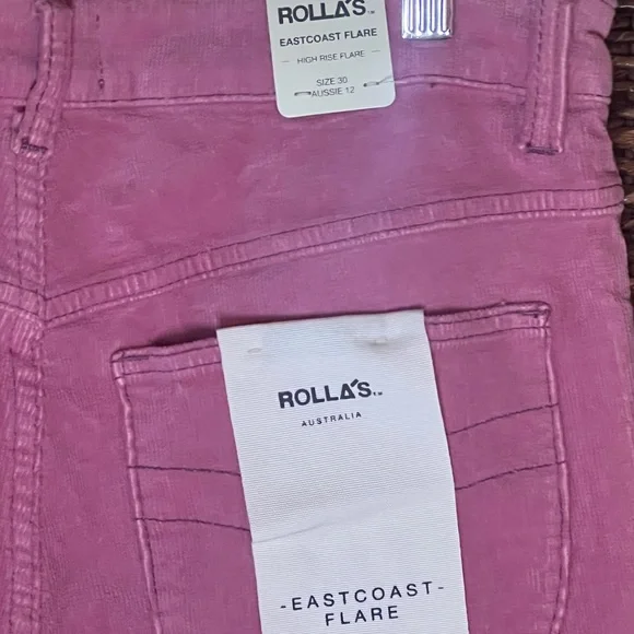 Rollas Eastcoast Flare in Lilac Cord (but they are pink!) - Picture 5 of 5